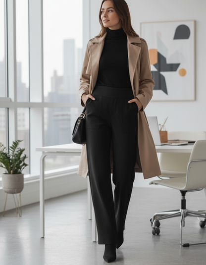 SCULPTD Pants: Loose High-Waist Business Casual Pants