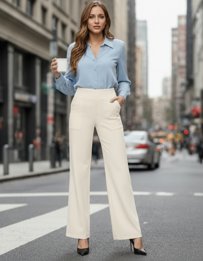 SCULPTD Pants: Loose High-Waist Business Casual Pants