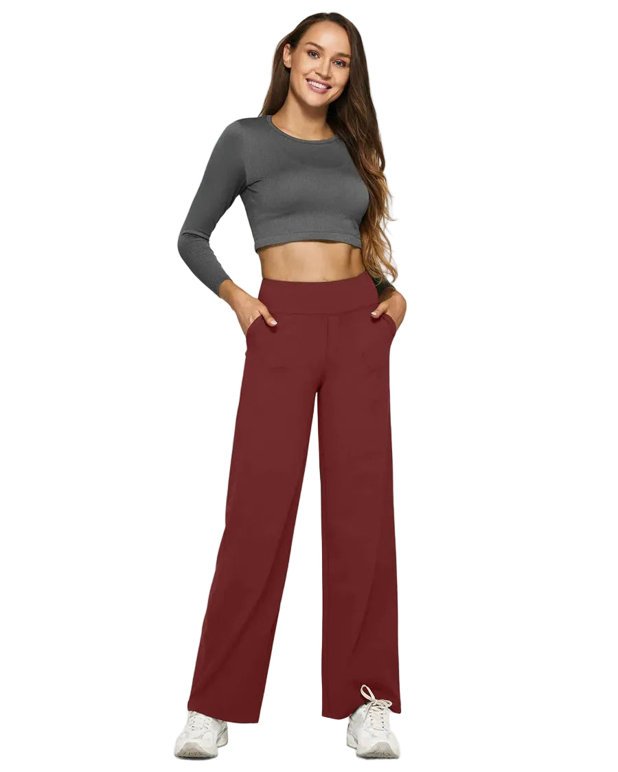 SCULPTD Pants: Loose High-Waist Business Casual Pants - SCULPTD
