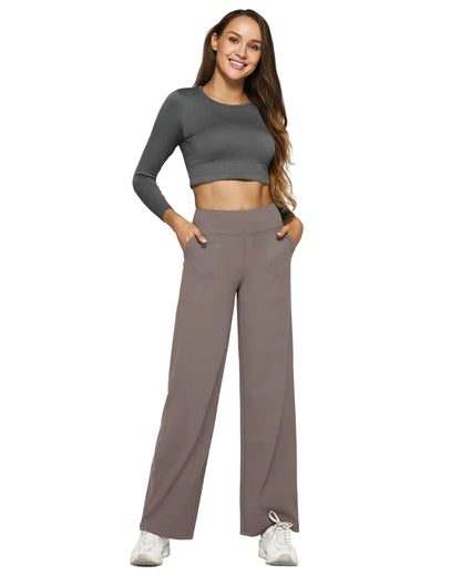 SCULPTD Pants: Loose High-Waist Business Casual Pants - SCULPTD