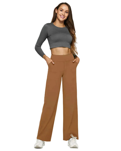 SCULPTD Pants: Loose High-Waist Business Casual Pants - SCULPTD