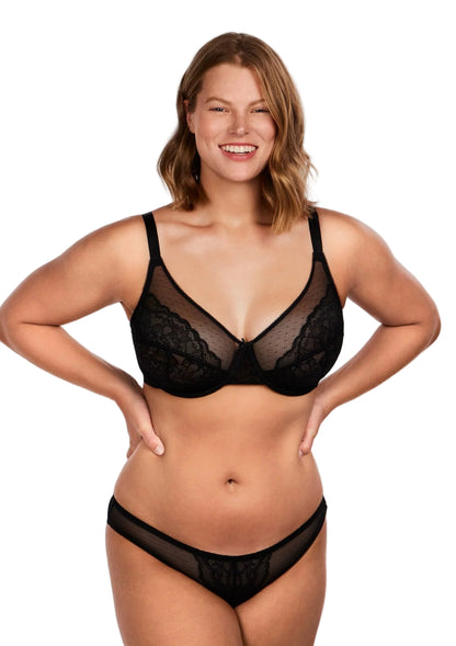 SCULPTD Bra: Full Coverage Lace Minimizer Bra