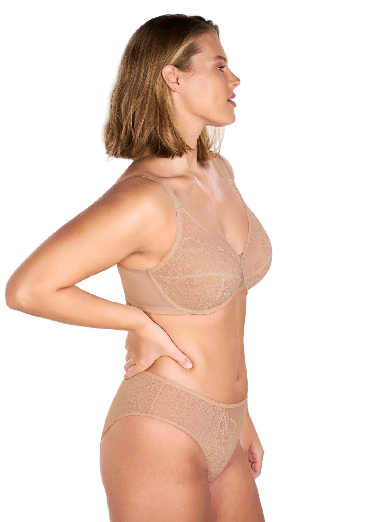 SCULPTD Bra: Full Coverage Lace Minimizer Bra